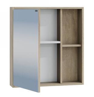 Зеркальный шкаф СанТа Прима 700344 60см дуб светлый